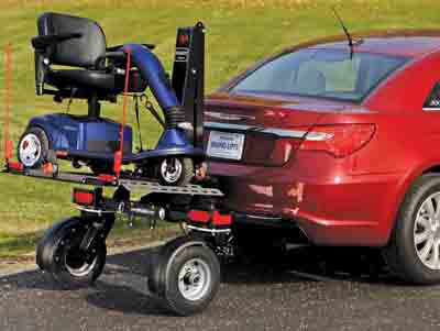 The Bruno Chariot scooter and wheelchair lift is for smaller cars 