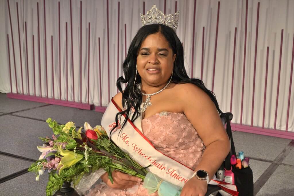 Tamara Blackwell with tiara and sash .