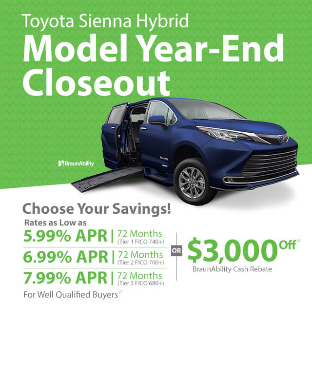 Toyota Sienna Hybrid Model Year-End Closeout